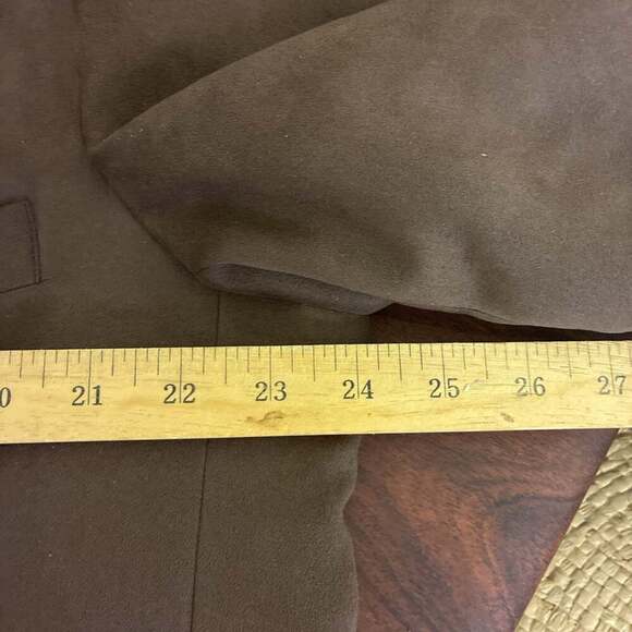 Barrington Faux Suede Sport Coat Mens 40R Brown Blazer - Picture 11 of 12